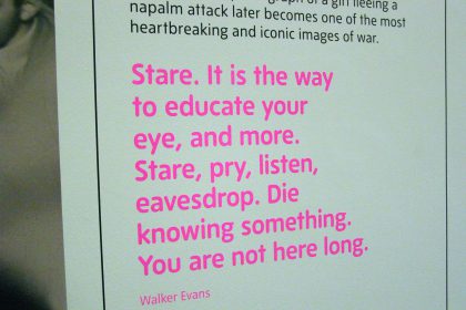 Walker Evans quote in Tate Modern